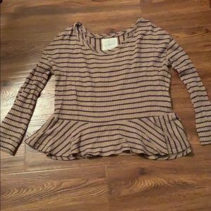 Free people Peplum Long Sleeve Top